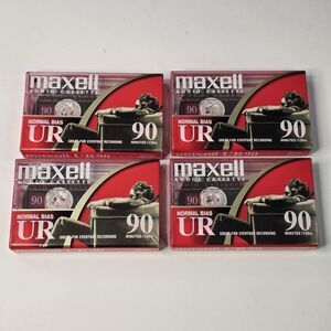 Maxell UR 90 C-90 Type I Normal Bias Blank Cassette Tape Single New Sealed Lot 4